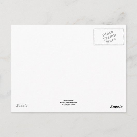 "Apache Fire" Postkarte (Rückseite)