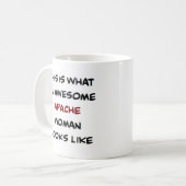 Apache-Frau, großartiger Kaffeebecher Kaffeetasse (Vorderseite Links)
