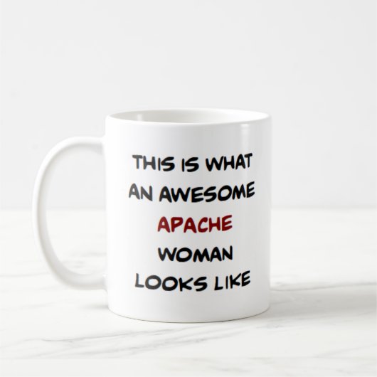 Apache-Frau, großartiger Kaffeebecher Kaffeetasse (Links)