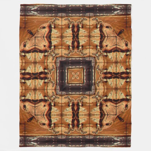 Apache gebürtiger Shaman-Stammes- Geist-Mandala Fleecedecke (Vorderseite)