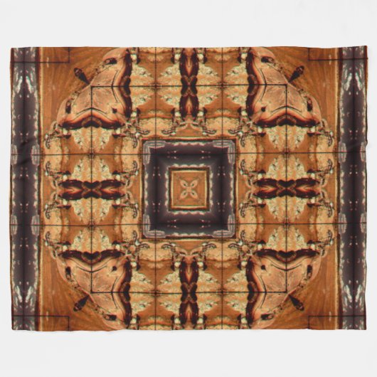 Apache gebürtiger Shaman-Stammes- Geist-Mandala Fleecedecke (Vorderseite (Horizontal))