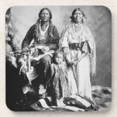 Apache HauptAntonio Maria mit seiner Familie, 1897 Getränkeuntersetzer (Vorderseite)
