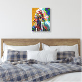 Apache-Häuptling gemalt von Mark Elsen Leinwanddruck (Insitu (Schlafzimmer))