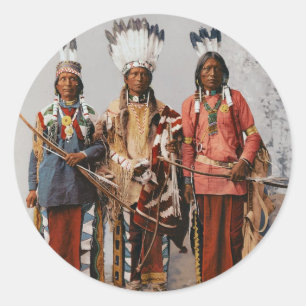 Apache-Häuptlinge Garfield Ouche Te Foya 1899 Runder Aufkleber