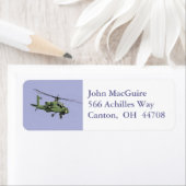 Apache Helicopter-Adressetikett (Insitu)