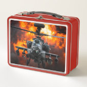 Apache Helicopter Metall Brotdose (Vorderseite)