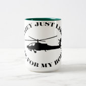 Apache Helicopter Zweifarbige Tasse (Mittel)