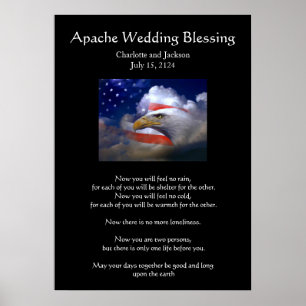 Apache-Hochzeit, die Eagle segnet Poster