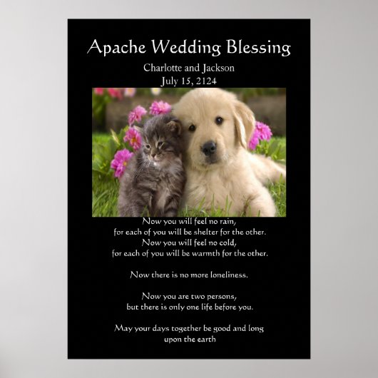 Apache Hochzeit segnen Haustiere in Liebe Poster (Vorne)