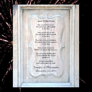 Apache Hochzeitssegen Alter Holz Hintergrund 16x20 Poster