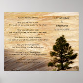 Apache Hochzeitssegen Hellbrauner Stein und Baum Poster (Vorne)