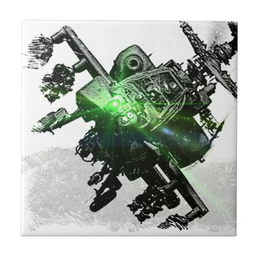 Apache-Hubschrauber Fliese (Vorderseite)