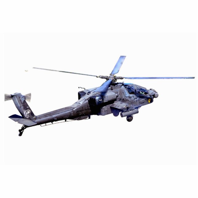 Apache-Hubschrauber Freistehende Fotoskulptur (Vorne)