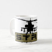 Apache-Hubschrauber Kaffeetasse (Vorderseite Links)