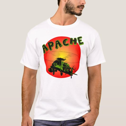 Apache-Hubschrauber T-Shirt (Vorderseite)