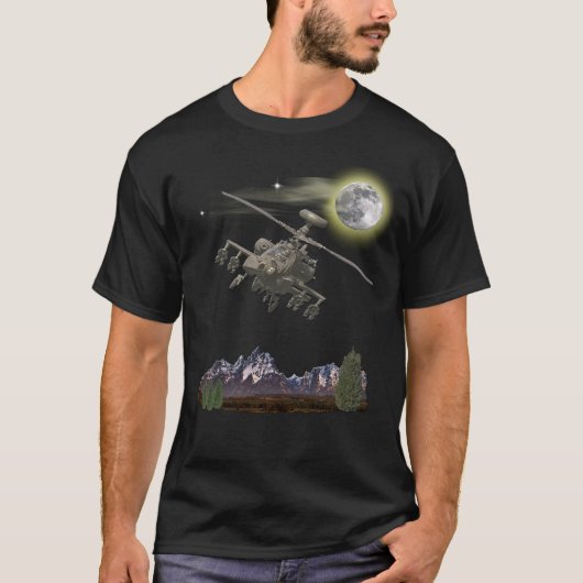 Apache Hubschrauber-T - Shirt (Vorderseite)