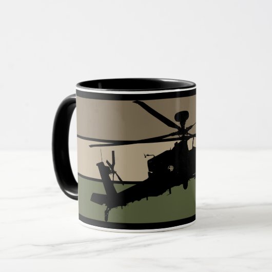 Apache-Hubschrauber Tasse (Vorderseite Links)