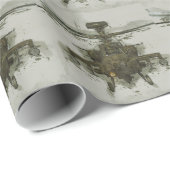 Apache-Hubschrauberangriff Geschenkpapier (Rolleneckpunkt)