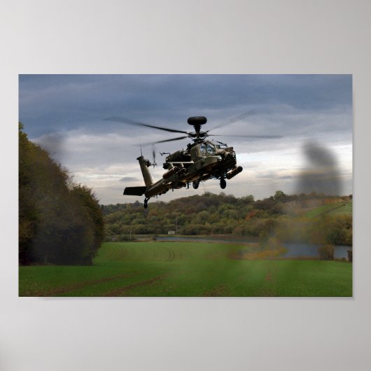 Apache im Feld Poster (Vorne)