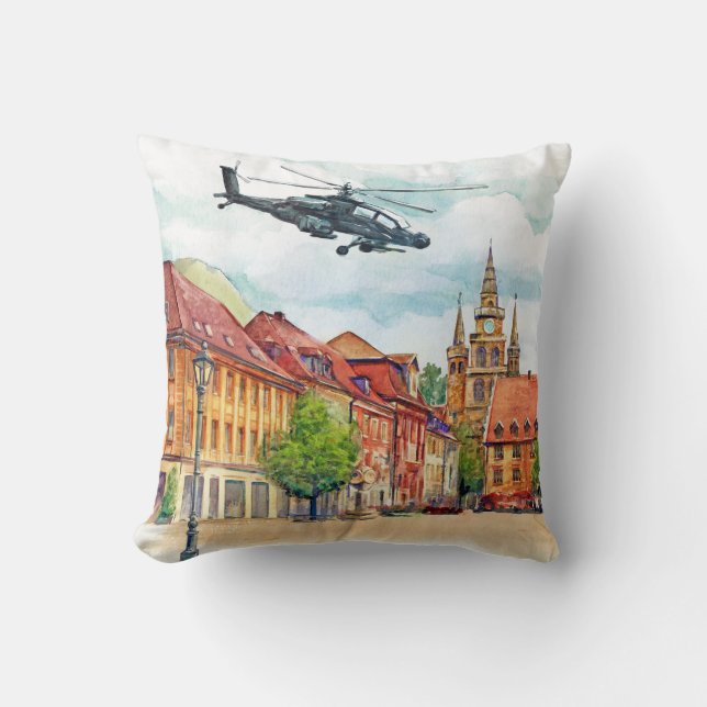 Apache in Ansbach Kissen (Vorderseite)