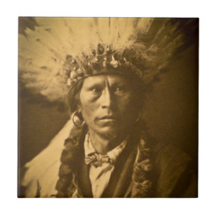 Apache-Indianerhäuptling Garfield Jicarilla Vintag Fliese