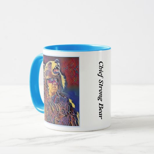 Apache Kinfe ®️ ™️ 🇺 🇸 Tasse Strong Bear (Vorderseite Links)