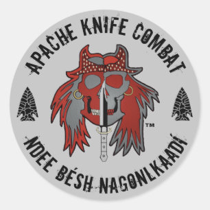 Apache Knife® 🇺 Apache Knife Patch Runder Aufkleber