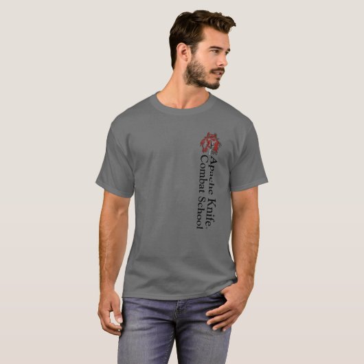 Apache Knife® 🇺 🇸 T - Shirt der Kampflschule (Vorne ganz)