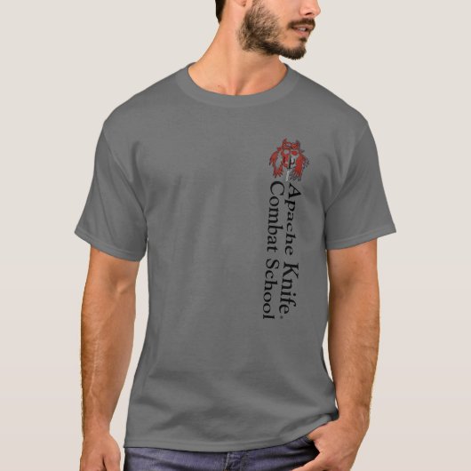 Apache Knife® 🇺 🇸 T - Shirt der Kampflschule (Vorderseite)
