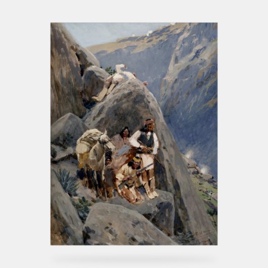 Apache-Krieger: Hinterhalt in der amerikanischen K Acrylschild (Vorderseite)