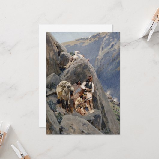 Apache-Krieger: Hinterhalt in der amerikanischen K Einladung (Vorderseite/Rückseite Beispiel)