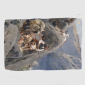 Apache-Krieger: Hinterhalt in der amerikanischen K Golfhandtuch (Horizontal)