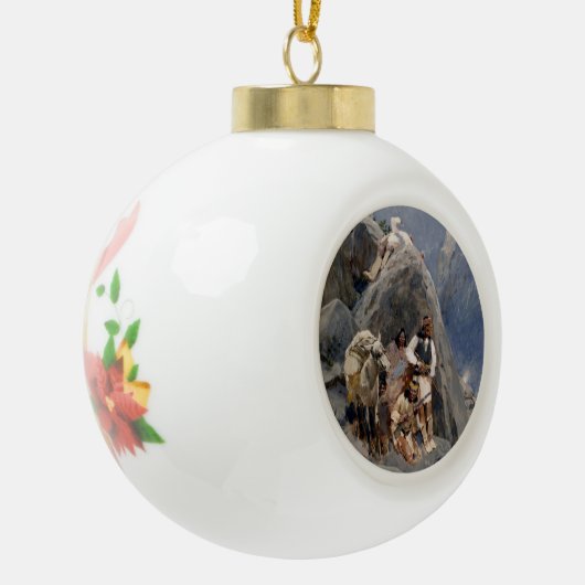 Apache-Krieger: Hinterhalt in der amerikanischen K Keramik Kugel-Ornament (Links)