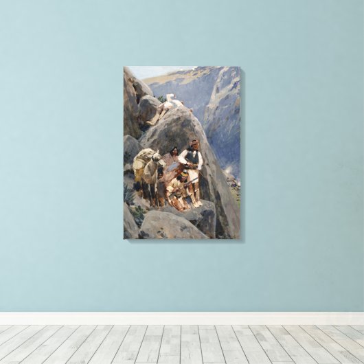 Apache-Krieger: Hinterhalt in der amerikanischen K Leinwanddruck (Insitu (Holzboden))