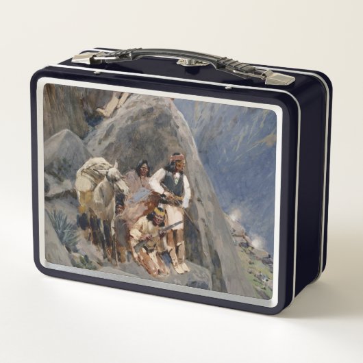 Apache-Krieger: Hinterhalt in der amerikanischen K Metall Brotdose (Rückseite)