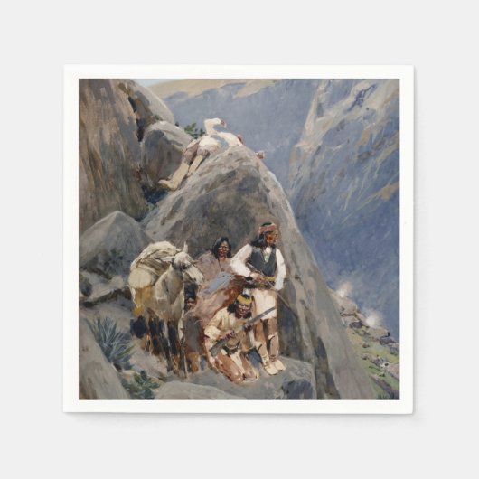 Apache-Krieger: Hinterhalt in der amerikanischen K Serviette (Vorderseite)