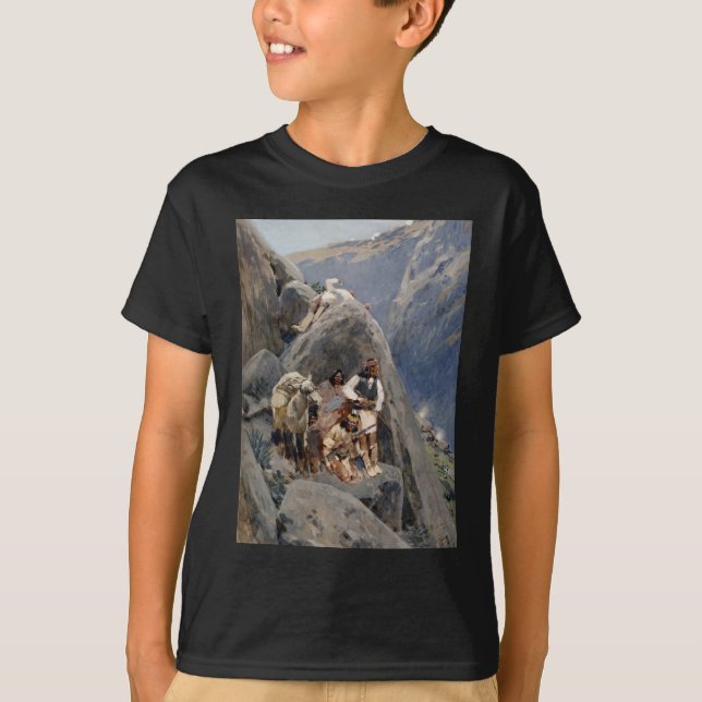 Apache-Krieger: Hinterhalt in der amerikanischen K T-Shirt (Vorderseite)