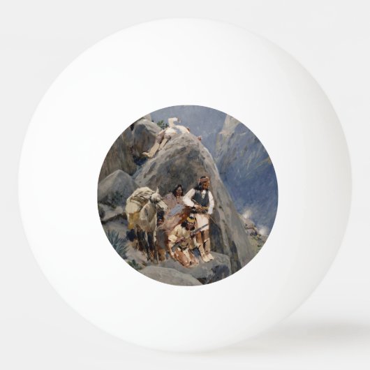 Apache-Krieger: Hinterhalt in der amerikanischen K Tischtennisball (Vorderseite)