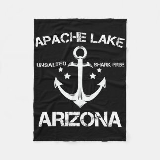 Apache Lake Arizona Lustiges Angeln Camping Sommer Fleecedecke