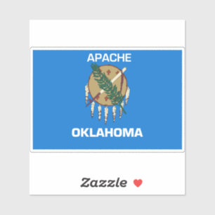 Apache Oklahoma Flag Aufkleber