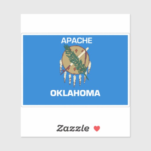 Apache Oklahoma Flag Aufkleber (Blatt)