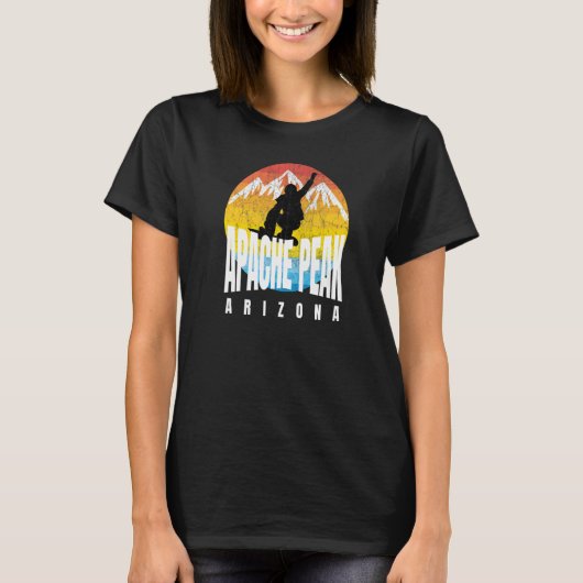 Apache Peak Snowboarder 70er 80er Ära Apache Peak  T-Shirt (Vorderseite)