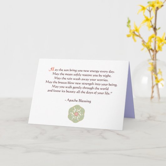 Apache-Segen-Gruß-Karte Karte (Gelbe Blume)