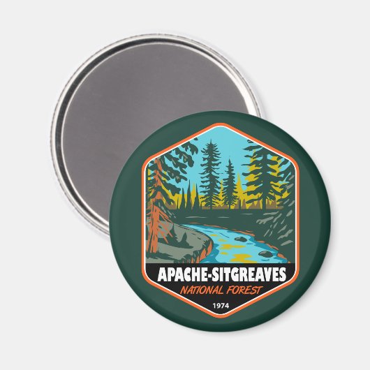 Apache Sitgreaves Nationalwald Vintag Magnet (Vorderseite/Rückseite)