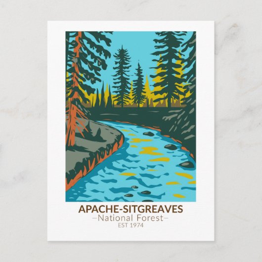 Apache Sitgreaves Nationalwald Vintag Postkarte (Vorderseite)