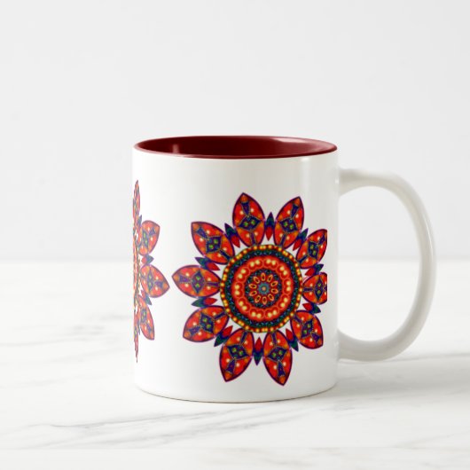 Apache-Stern-Morgen-Tasse Zweifarbige Tasse (Rechts)