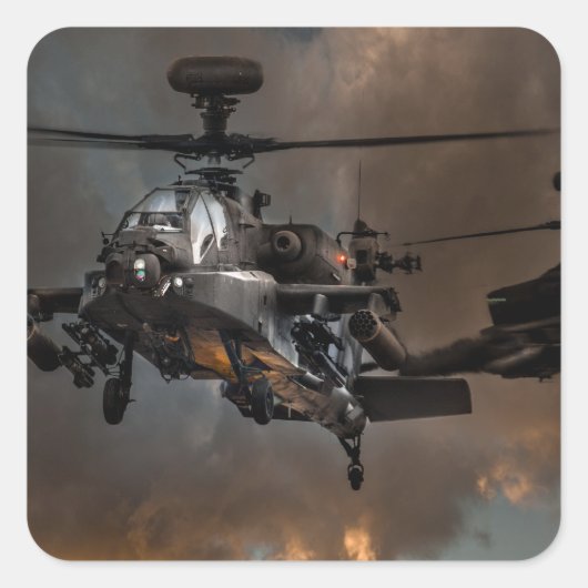 Apache Storm Quadratischer Aufkleber (Vorderseite)