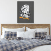 Apache Streched Canvas Print Leinwanddruck (Insitu (Schlafzimmer))