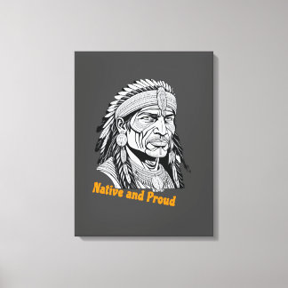 Apache Streched Canvas Print Leinwanddruck