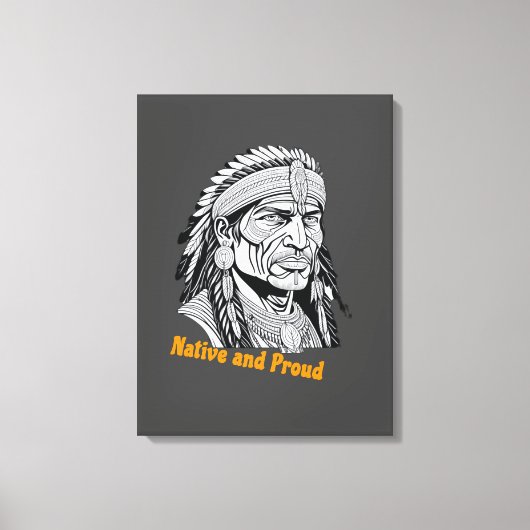 Apache Streched Canvas Print Leinwanddruck (Vorderseite)